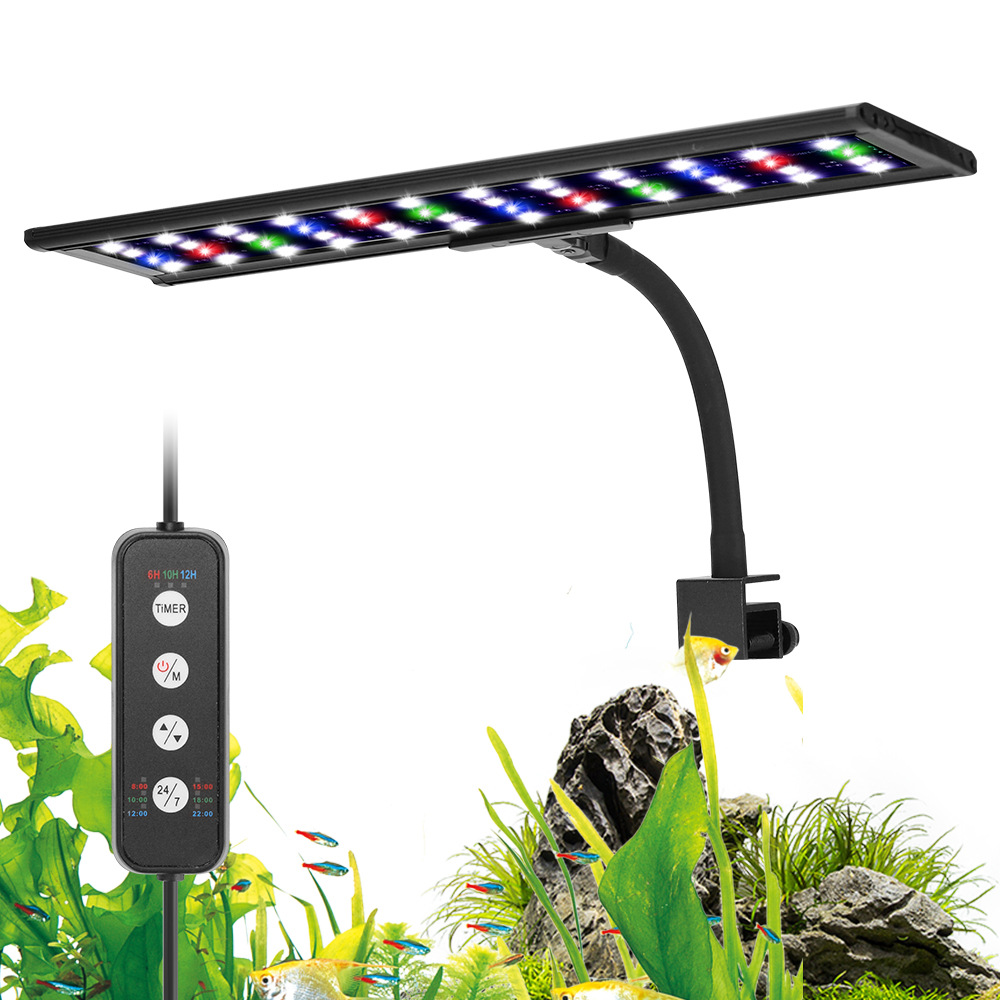Planted Aquarium Cycling - ไฟ LED สำหรับตู้ปลาแบบวงจรแสง 24/7 วัสดุอะลูมิเนียม พร้อมรีโมทคอนโทรล