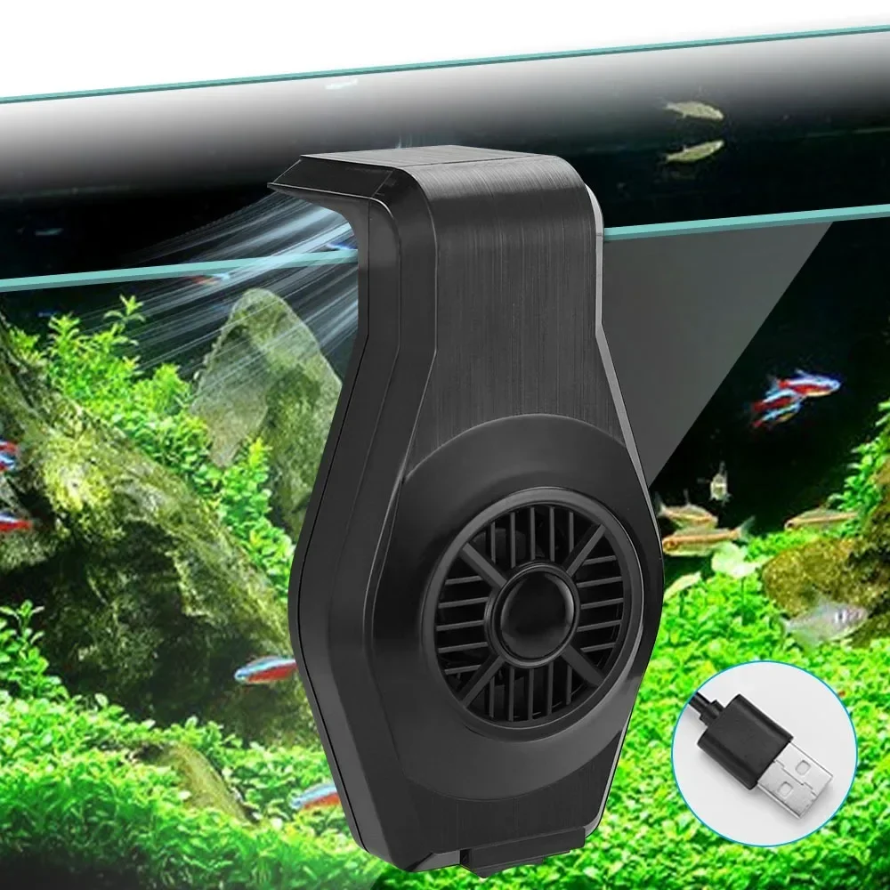 Planted Aquarium With Fish - USB Aquarium พัดลมระบายความร้อนพร้อมควบคุมความเร็ว, มินิกันน้ําที่มีประสิทธิภาพเงียบสําหรับถังปลากุ้งพืชถังกระจายความร้อน