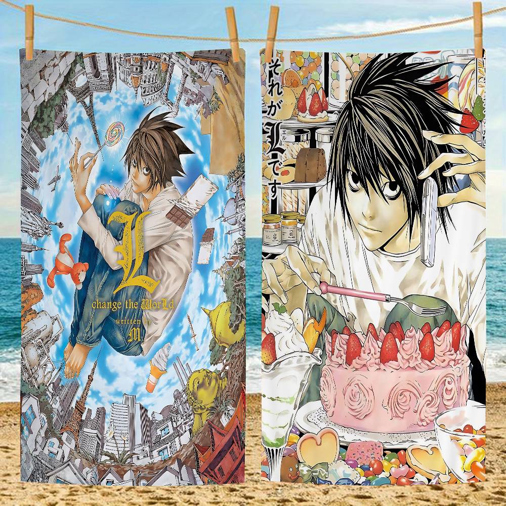 Aquarium Zombie - ผ้าห่มไมโครไฟเบอร์ลายอนิเมะ Death Note ผ้าขนหนูชายหาดแห้งเร็ว ขนาดใหญ่พิเศษ พิมพ์ลาย