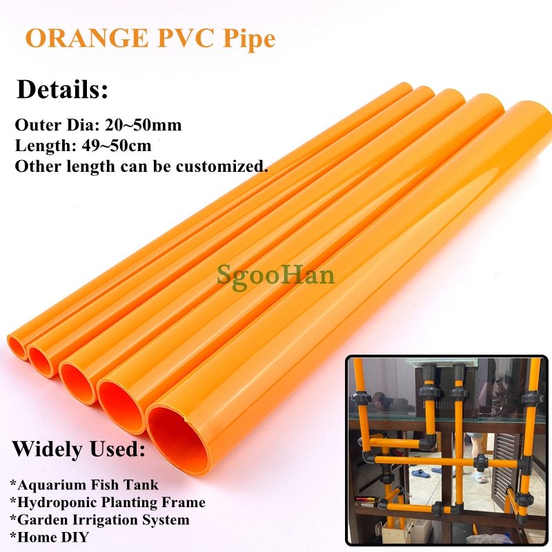 Planted Aquarium Youtube - 2Pcsสีส้มOD 20 ~ 50Mm PVCท่อAquarium Fish