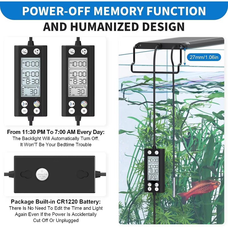 ไฟตู้ปลาแบบตั้งโปรแกรมได้ตลอด  - Planted Aquarium Cycling บทวิจารณ์และราคา